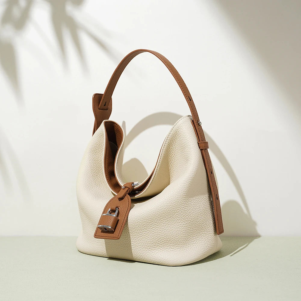 2025 NEW Design Top Grain Genuine Leather Underarm Bag Women's New Simple Single Shoulder Crossbody Women's Handbags