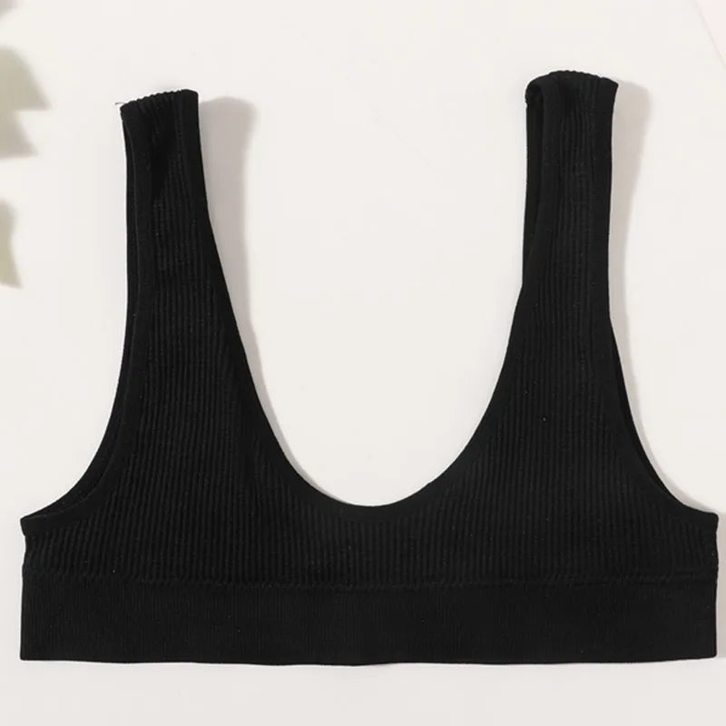 Women Push Up Bras Deep-U Shape Brassiere Small Cup Bralette Non-wire Seamless Underwear Female Comfy Sexy Lingerie Intimates
