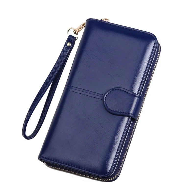 Capacity Multifunctional Pu Leather Women Zipper Long Clutch Wallet