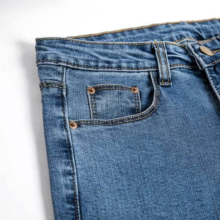 Women'S Pants High Waisted Elastic Tight Small Feet Pencil Jeans