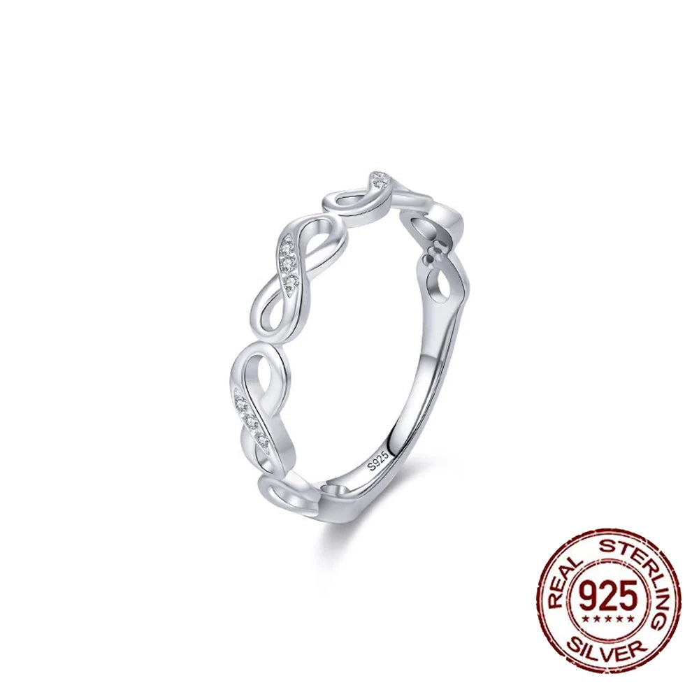 Fine Ring Jewelry Zircon CZ Anniversary Propose Promise Engagement Wedding Bridal S925 Sterling Silver Ring Collection for Women