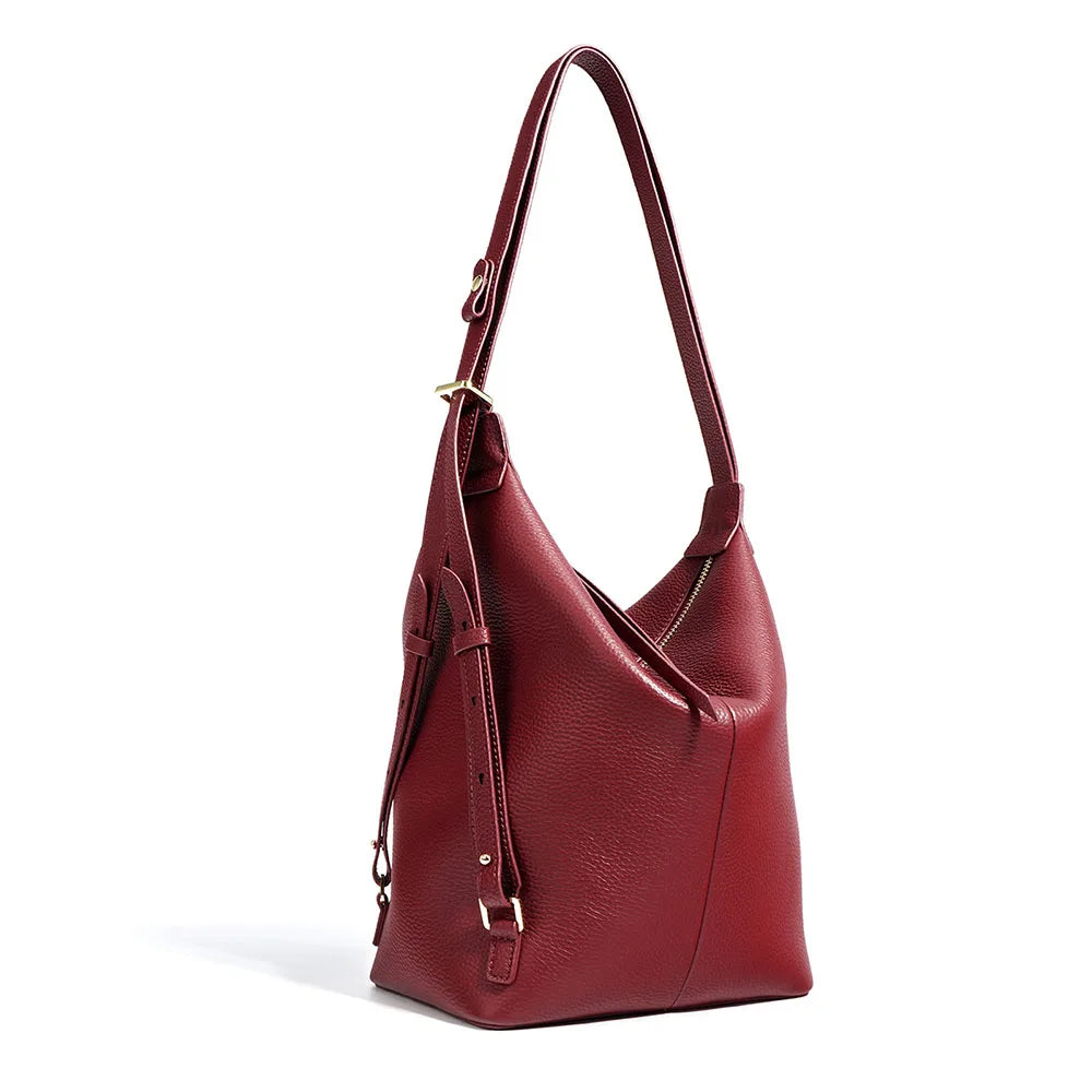 Fashionable Genuine Leather Handbag Multi Functional Cowhide Leather Cross Body Female Handbags Tote Bag
