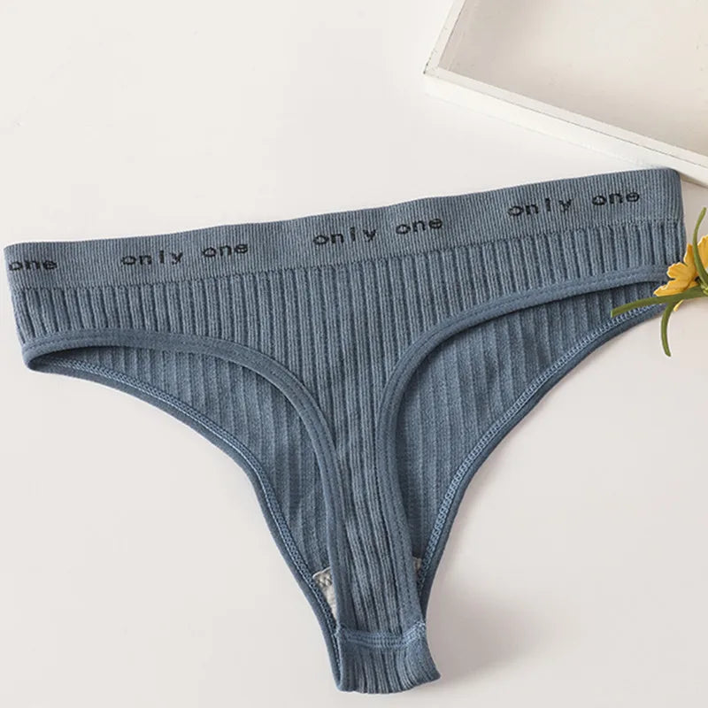 1PC Seamless G-String Panties Women's Underwear Female Underpants T-back Letter Belt Comfort Sexy Lingerie Shapewear Thongs