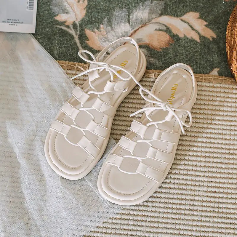 High Quality Casual Beach Slippers Handmade Sexy Leather Flat Sandals for Women