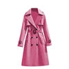 2025 Spring Autumn New Fashion Women's Korean Style Elegant Casual Mid-Length Trench Coat Long Sleeves Button Women's Overcoat