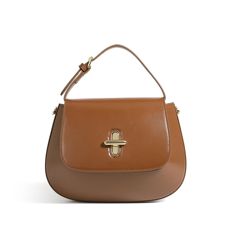 Custom Vintage Shoulder Small Flap Real Leather Ladies Handbags Low Price Fashionable Crossbody Bags for Women Saddle Bags Style