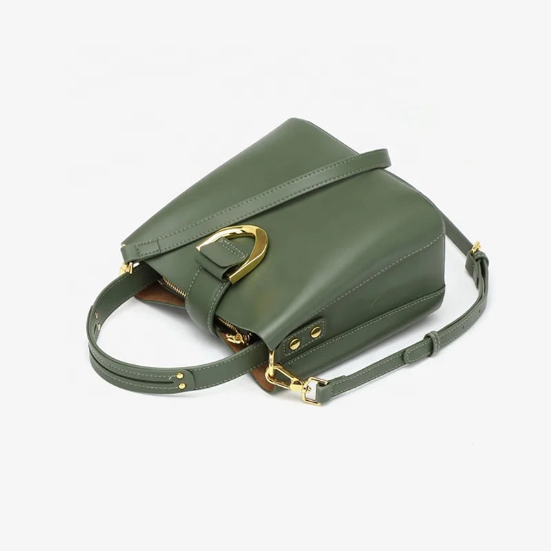 100% Genuine Leather Fashion Luxury Women's Real Leather Handbag Large Capacity Shoulder Classic Waterproof Lady Bag