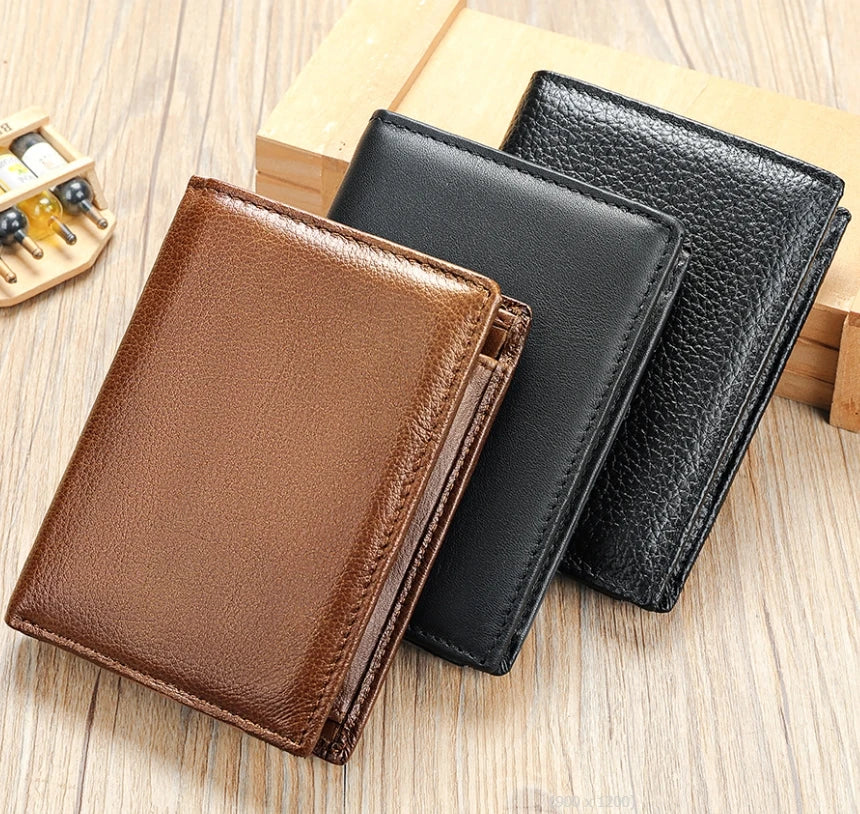 Factory Real Leather Bifold Business Man Wallet Multicard Men Leather Wallet