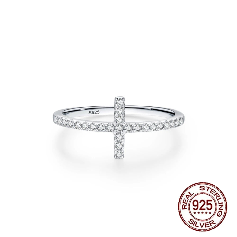 Fine Ring Jewelry Zircon CZ Anniversary Propose Promise Engagement Wedding Bridal S925 Sterling Silver Ring Collection for Women