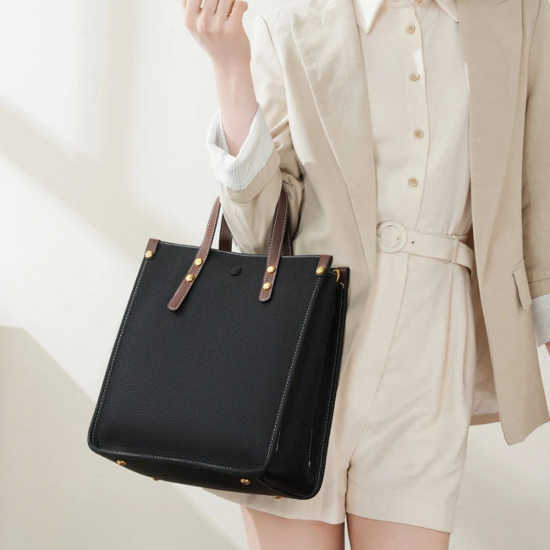 2026 Customized Genuine Leather Large Capacity Luxury Designer Tote Ladies Women's Handbags Fashionable