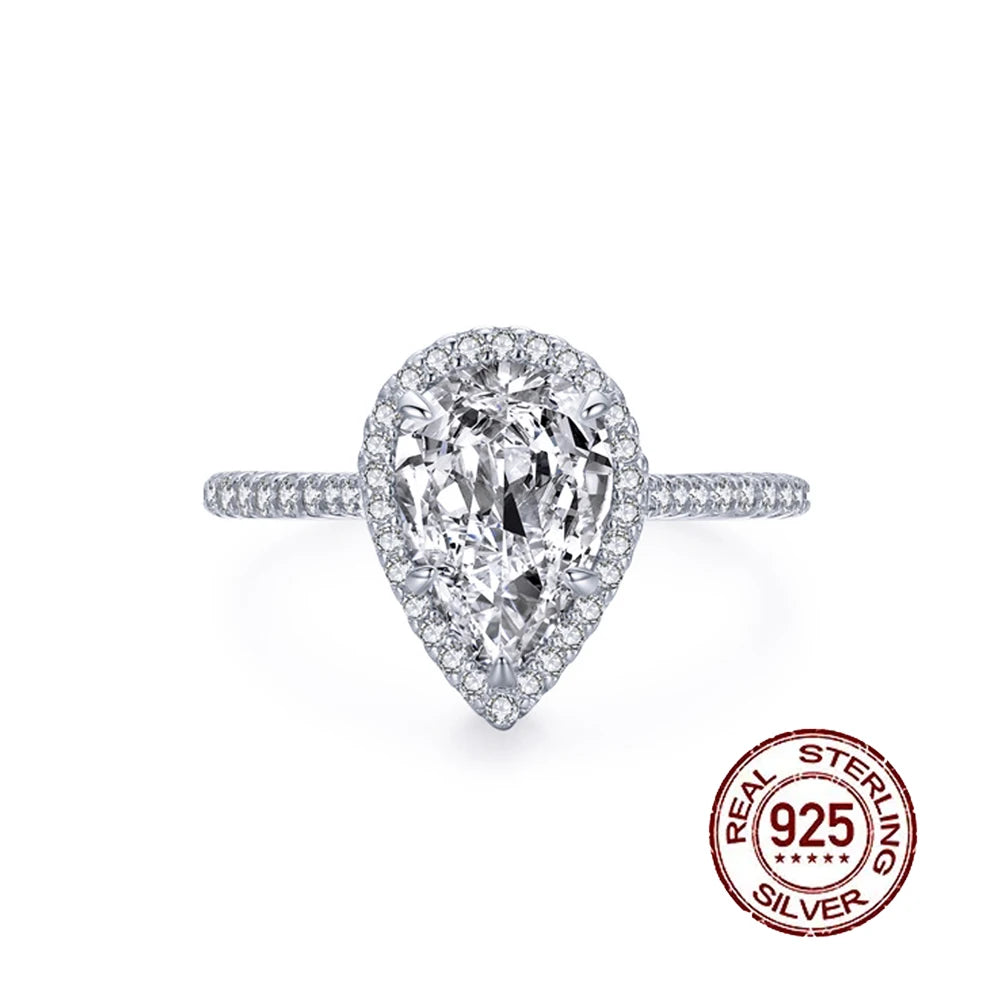 Fine Ring Jewelry Zircon CZ Anniversary Propose Promise Engagement Wedding Bridal S925 Sterling Silver Ring Collection for Women