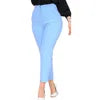 Women's Solid Color High-waisted Casual Pants OL Ladies Pants