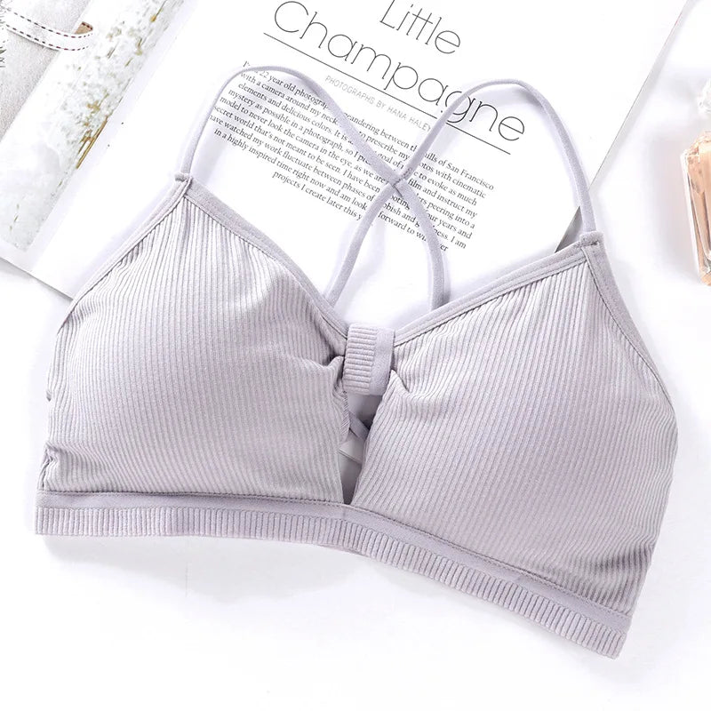 Strapless Tube Tops Women Crop Top Seamless Underwear Back Closure Sexy Lingerie Female Wrap Bra Chest Padded Bandeau Top