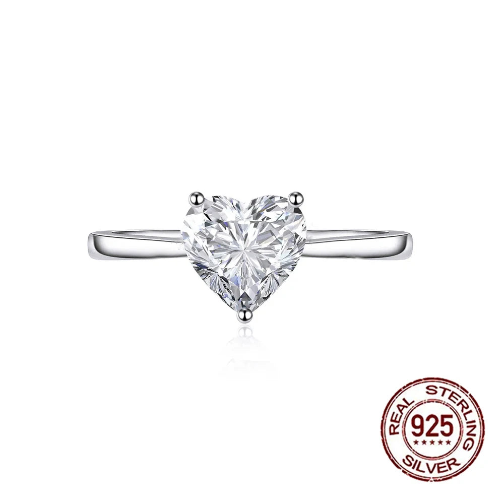 Fine Ring Jewelry Zircon CZ Anniversary Propose Promise Engagement Wedding Bridal S925 Sterling Silver Ring Collection for Women