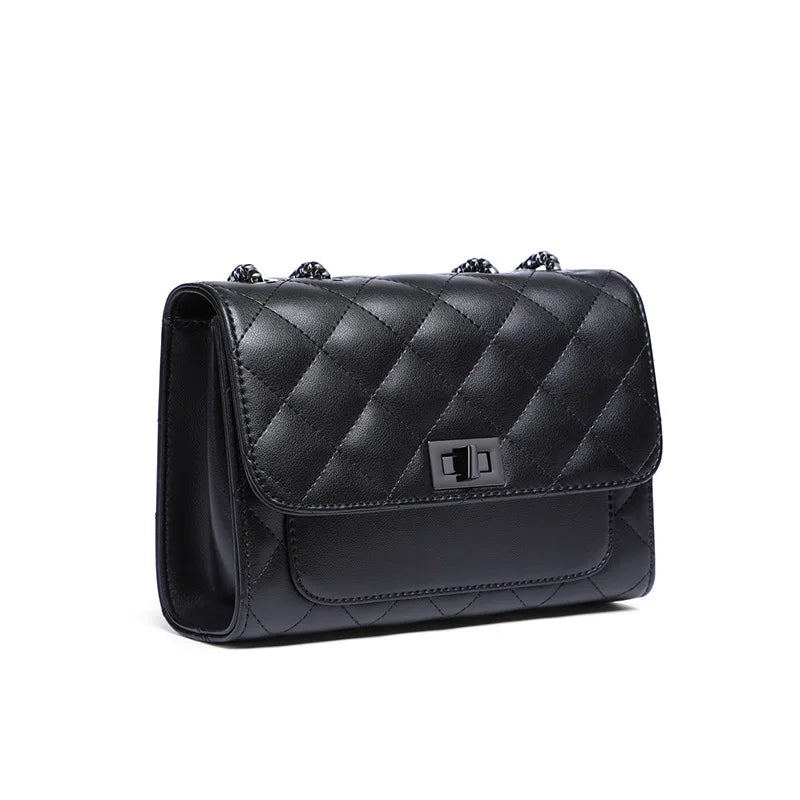 Leather Crossbody Bag for Female, All Fashion Chain Bag, Shoulder Bags, Senior Sense, New, 2025 Autumn and Winter