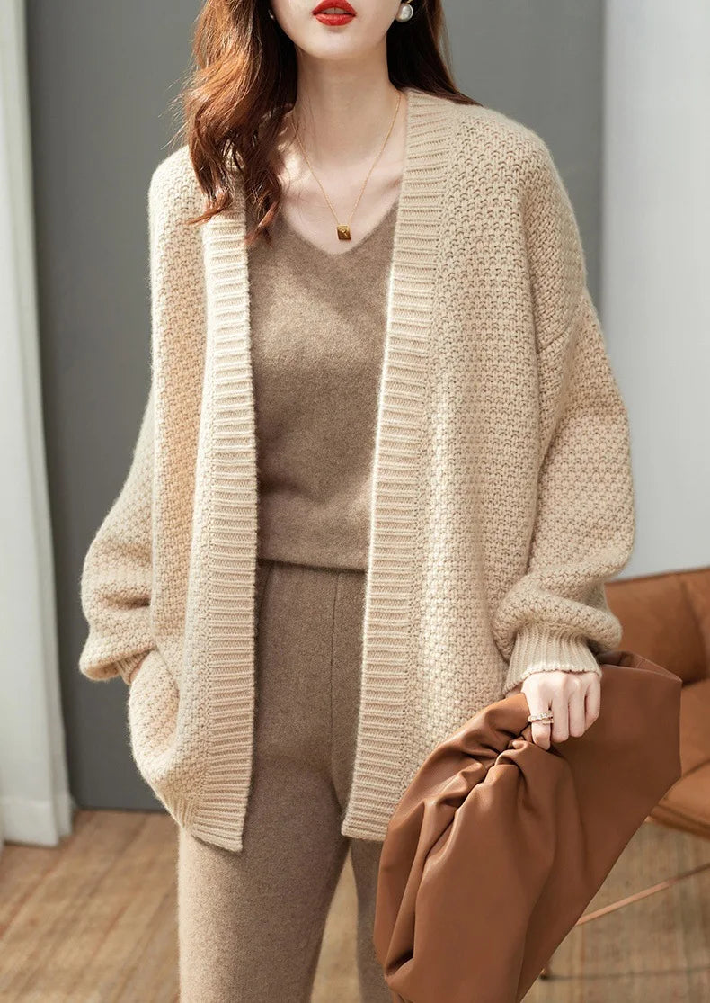Fall Winter Cotton Sweater Cardigan Women's New Fashion Knitted Cardigan Coat Tops Woman Loose Casual Sweater