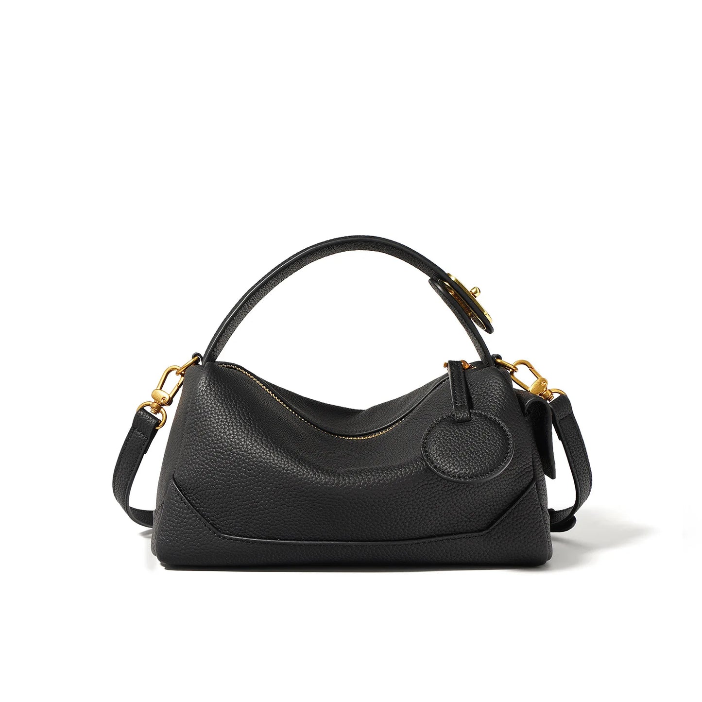 Genuine Leather Handbags for Women, Designer Bag, Luxury Boston Tote, High Quality, Summer Fashion Shoulder Bag, New, 2024