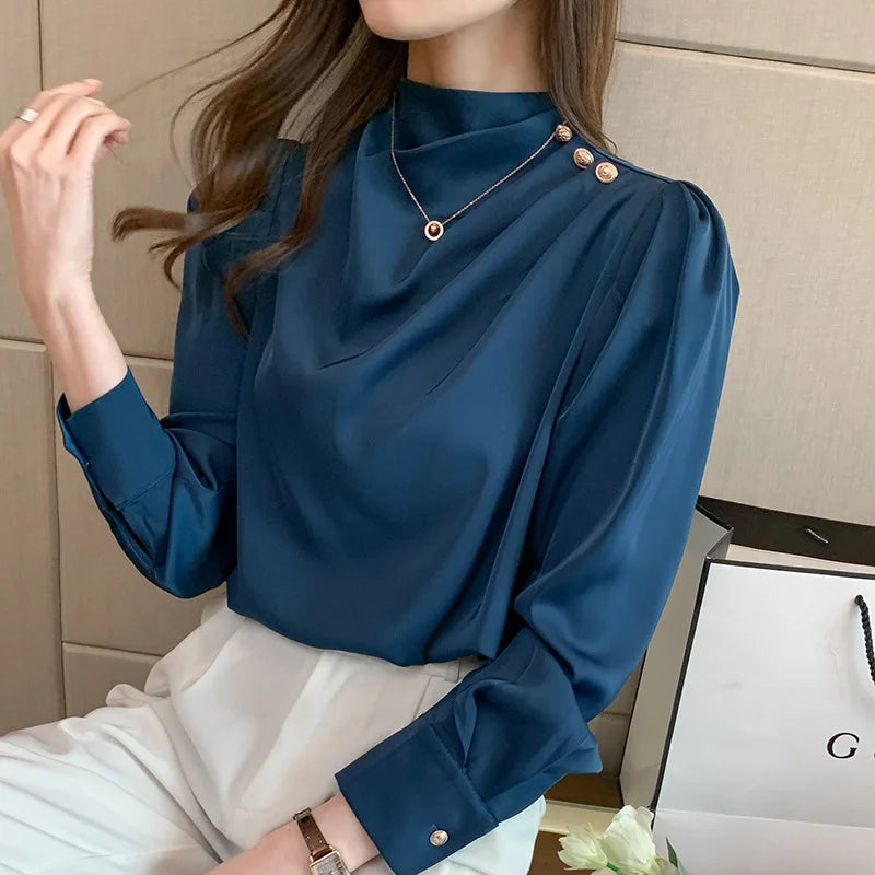 Women Blouses 2025 High Quality Satin Preferential Popular Plus Size Blouses Elegant Women High Quality Women Tops and Blouses