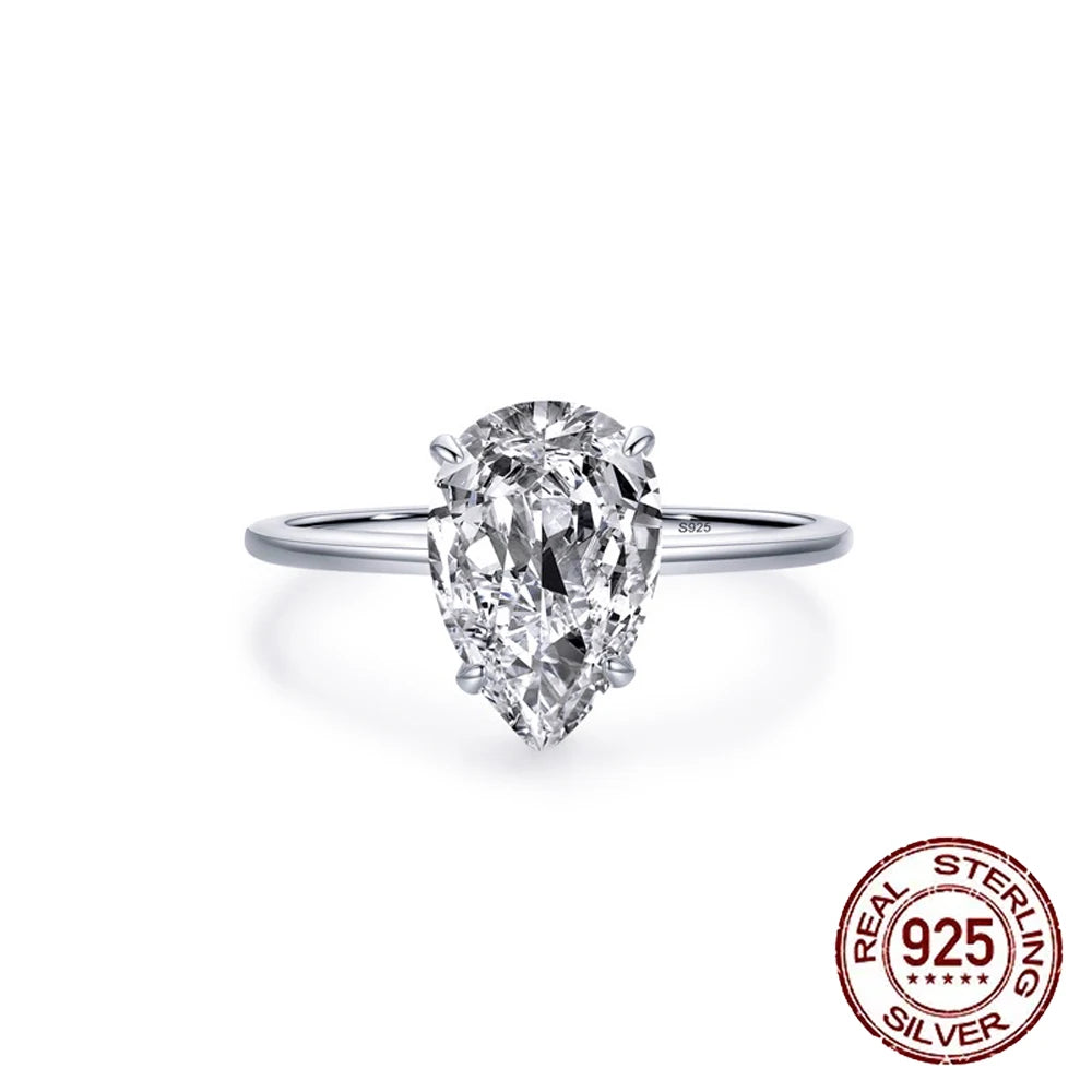 Fine Ring Jewelry Zircon CZ Anniversary Propose Promise Engagement Wedding Bridal S925 Sterling Silver Ring Collection for Women