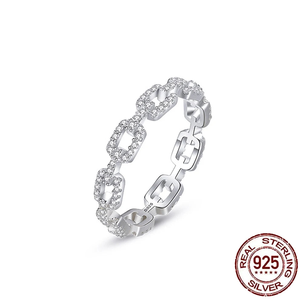 Fine Ring Jewelry Zircon CZ Anniversary Propose Promise Engagement Wedding Bridal S925 Sterling Silver Ring Collection for Women