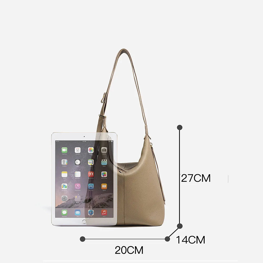 Fashionable Genuine Leather Handbag Multi Functional Cowhide Leather Cross Body Female Handbags Tote Bag