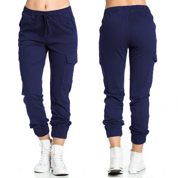 Pants for Girls Fashion Plain Oversize Cargo Pants Women Casual High Elastic Tracksuit Running Joggers Women