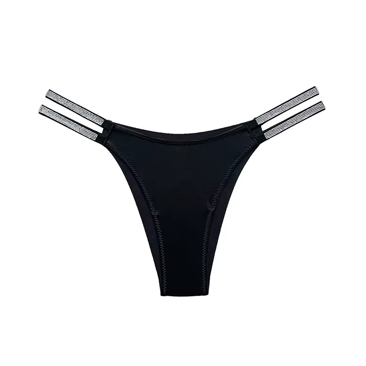 Ice Silk Thongs Women's Panties Luxury Bikini G-String Underwear Low Waist Briefs Female Underpant Pantys Sexy Lingerie