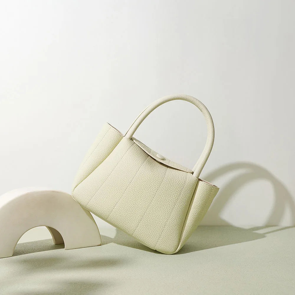 High Quality Lychee Pattern Women's Fashion Genuuine Cowhide Leather Handbag Vintage Large Women's Crossbody Bag
