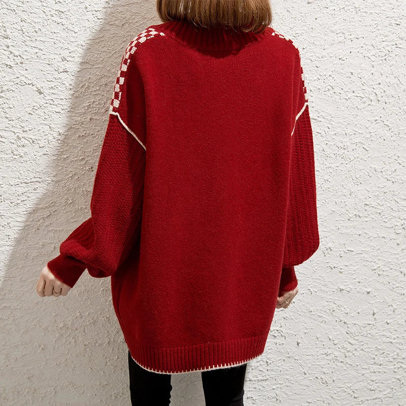 New Fashion Women Midi Long Sweater Knitwear Cardigan Coat Outside Loose Button Pocket Knitting Sweater