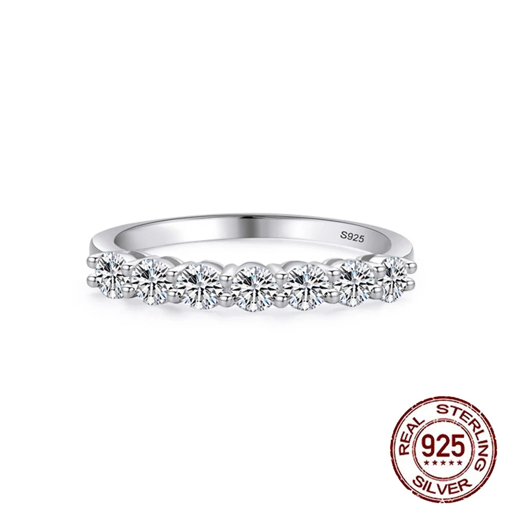 Fine Ring Jewelry Zircon CZ Anniversary Propose Promise Engagement Wedding Bridal S925 Sterling Silver Ring Collection for Women