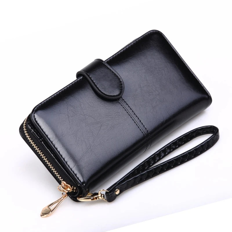 Capacity Multifunctional Pu Leather Women Zipper Long Clutch Wallet