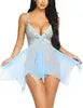 Women's Sexy Lingerie Set Transparent Lace Underwear Romantic Lingeries Set Sexy Bra Dress and Thong Sets for Woman