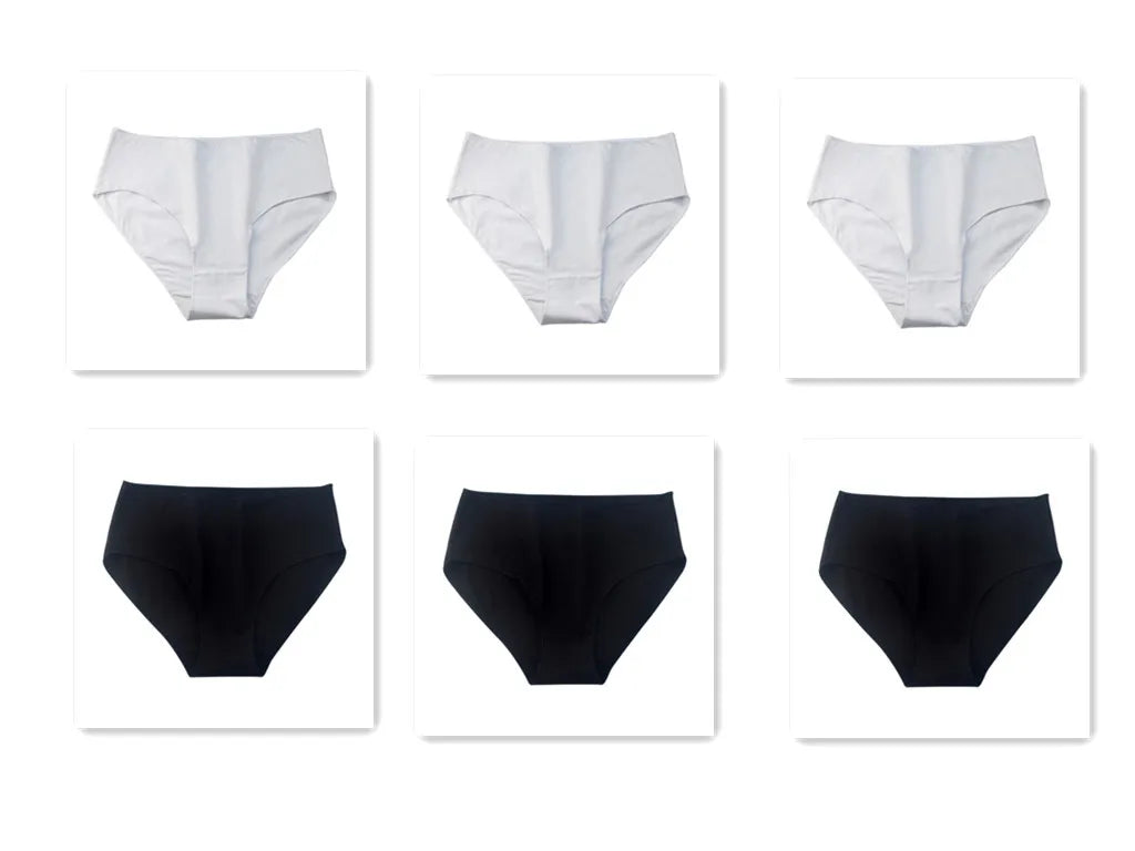 6Pcs/Set Cotton Panties Women High Waist Briefs Breathable Seamless Underwear Solid Color Soft Panty M-2XL Underpants Intimates