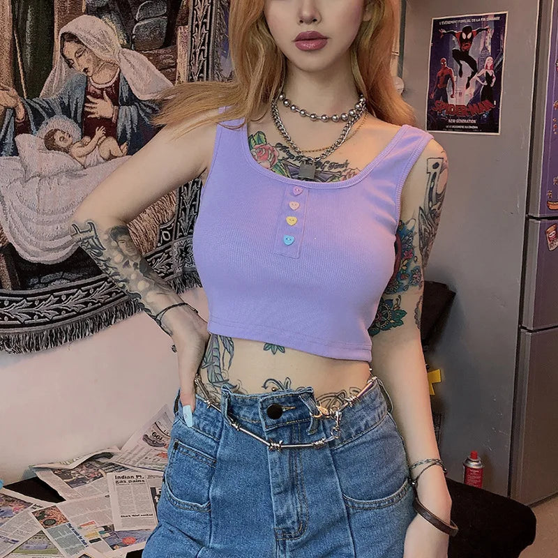 2025 Women Crop Tops Wholesale Purple High Quality Casual Wearing Crop Top Woman