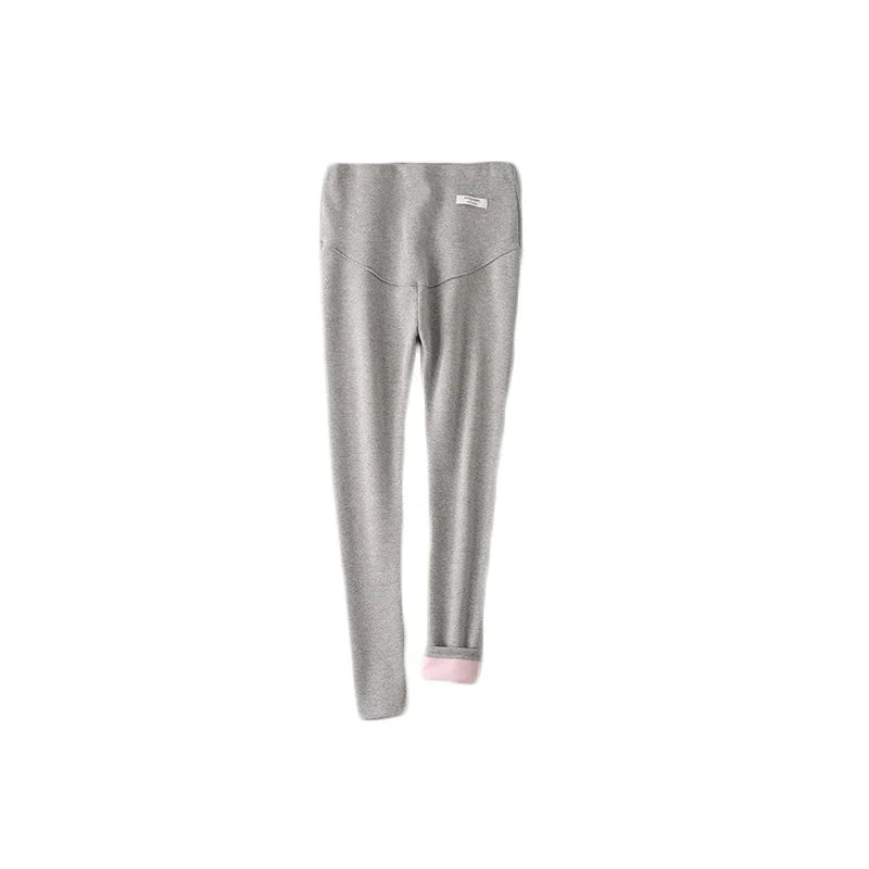 2025 New Autumn and Winter Plush Fashion Spicy Mom Pants for Women Pregnant Slimming and Toning Pants