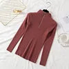 Hot Sale Long Sleeves Women Turtleneck Sweater Autumn Winter High Quality Warm Blouse Slim Women's Solid Color Knitwear Sweater