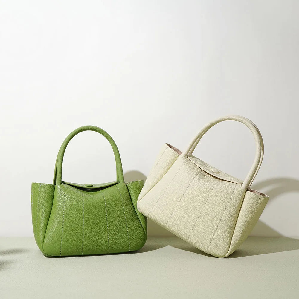 High Quality Lychee Pattern Women's Fashion Genuuine Cowhide Leather Handbag Vintage Large Women's Crossbody Bag