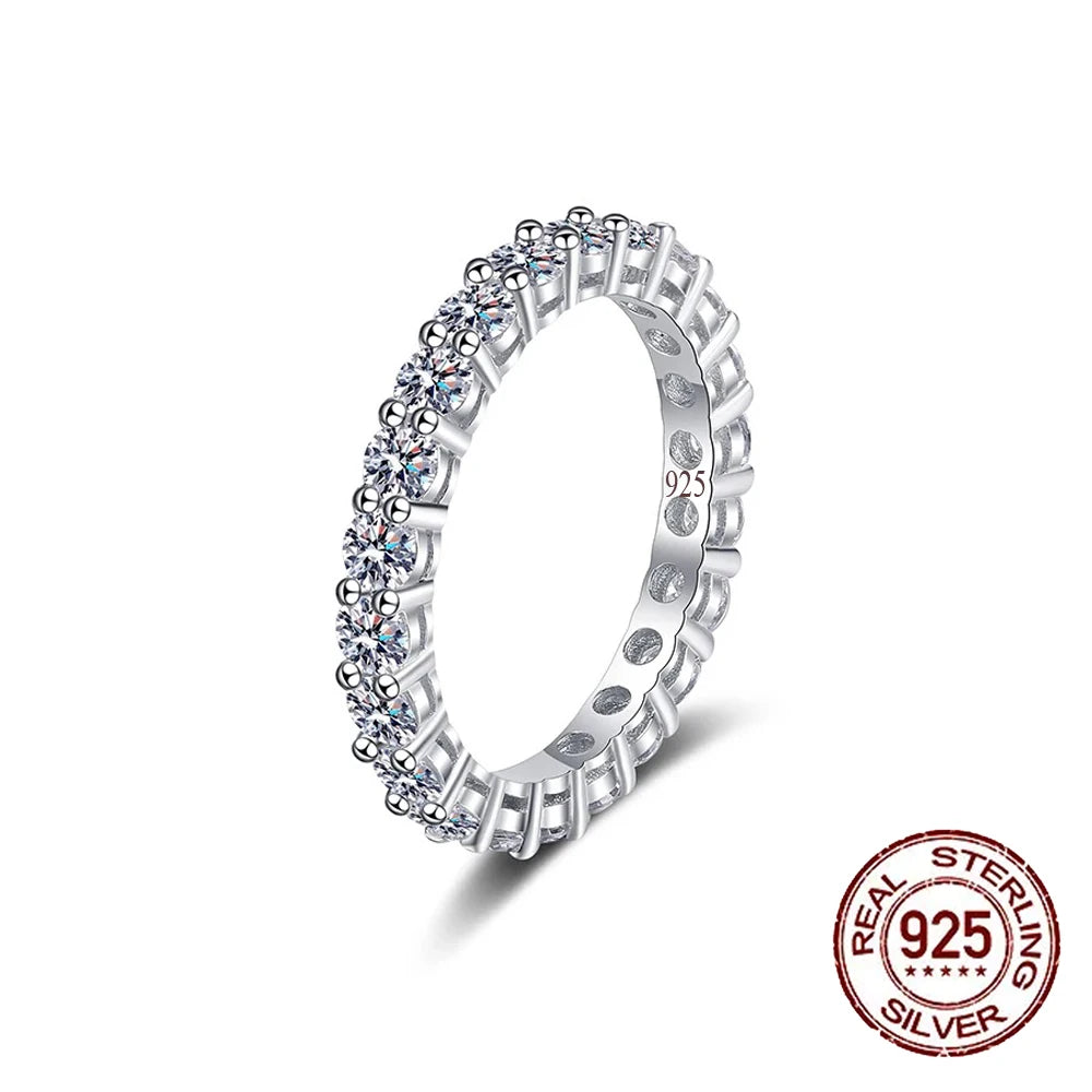 Fine Ring Jewelry Zircon CZ Anniversary Propose Promise Engagement Wedding Bridal S925 Sterling Silver Ring Collection for Women