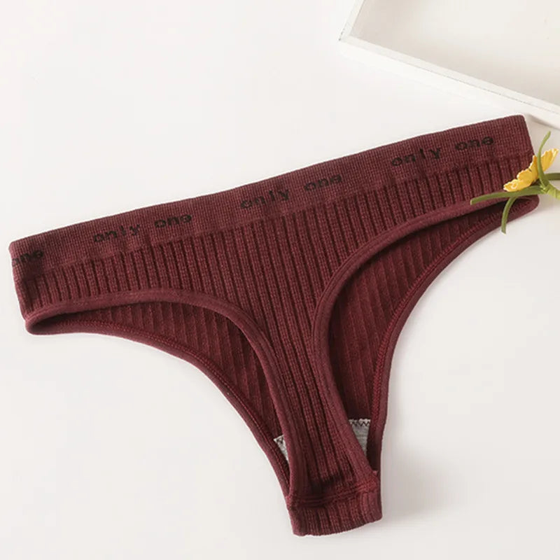 1PC Seamless G-String Panties Women's Underwear Female Underpants T-back Letter Belt Comfort Sexy Lingerie Shapewear Thongs