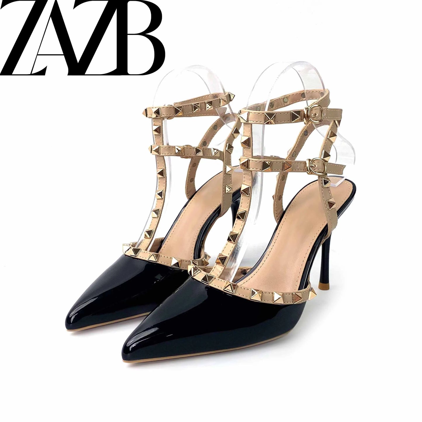 Custom Designer Shoes Sandals for Women and Ladies High Heels Luxury slippers Pointed Head Femmes Summer Fashion Suede