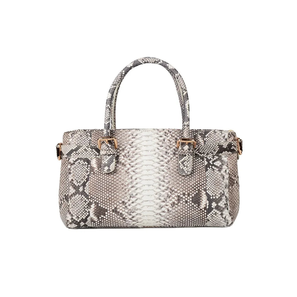 Customized Finest Quality Luxury Genuine Real Snake Skin Leather Women Female Underarm Shoulder Bag Handbag for Women