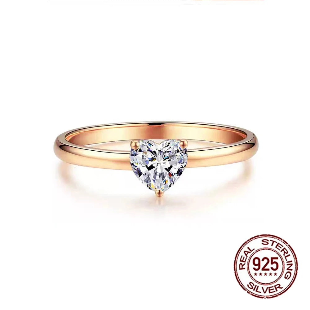 Fine Ring Jewelry Zircon CZ Anniversary Propose Promise Engagement Wedding Bridal S925 Sterling Silver Ring Collection for Women