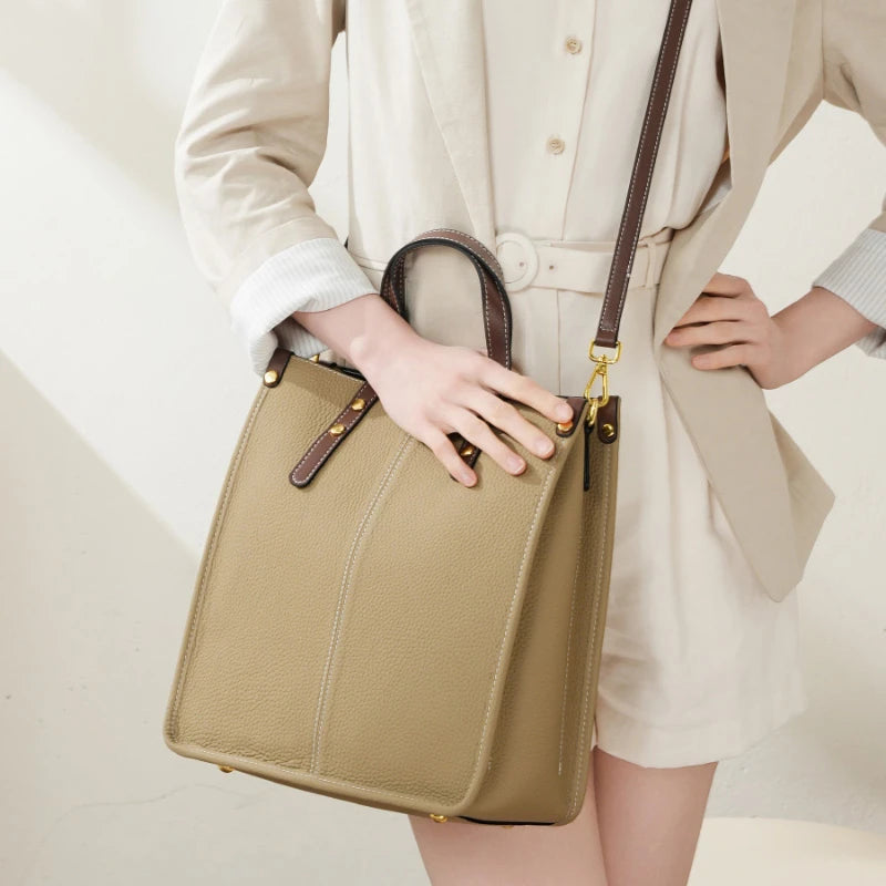 2026 Customized Genuine Leather Large Capacity Luxury Designer Tote Ladies Women's Handbags Fashionable