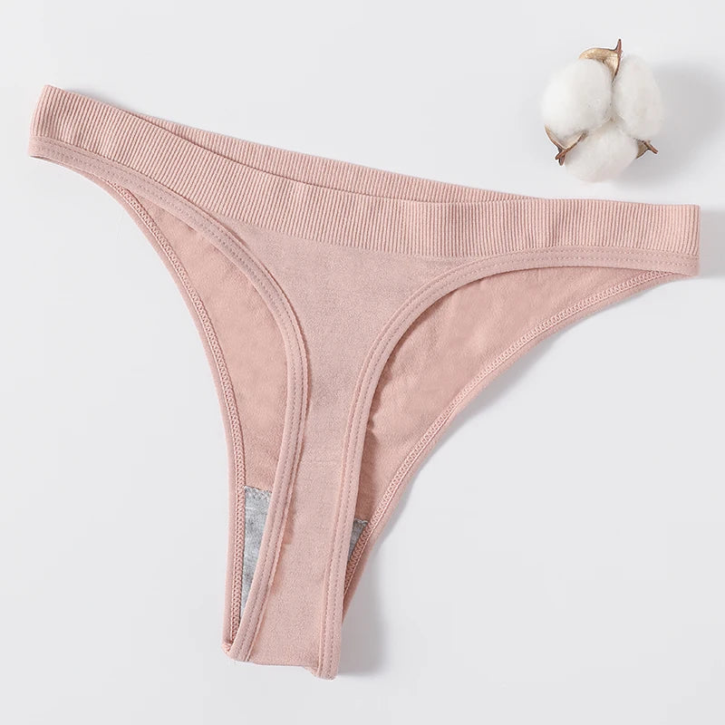 3Pcs/Set Seamless G-string Women Panties Sexy Thongs High Waist Underwear Female Underpants Sports Solid Bottom Sexy Lingerie