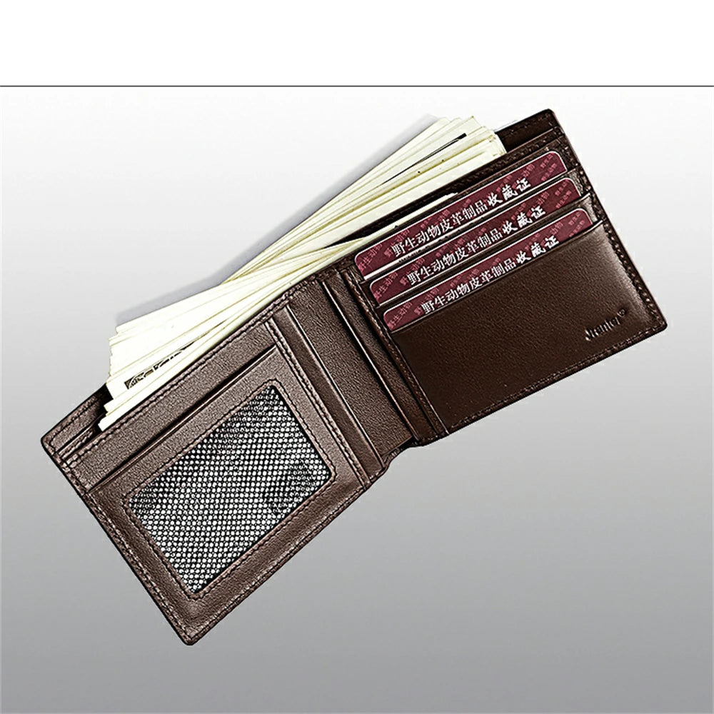 Custom Classic Luxury Genuine Real Crocodile Skin Leather Wallet ID Cards Slots Gift for Men Short Bifold Wallets Customized
