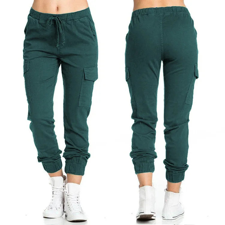 Pants for Girls Fashion Plain Oversize Cargo Pants Women Casual High Elastic Tracksuit Running Joggers Women