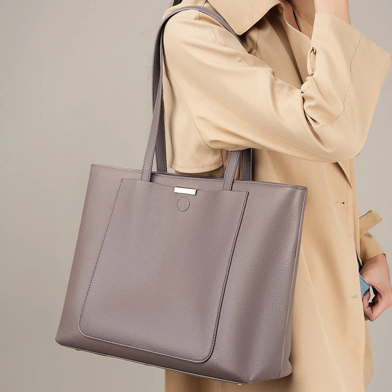 2026 Fashion Large Women Tote Bags Personalized Custom Logo Genuine Leather Shoulder Luxury Bag for Women Handbags