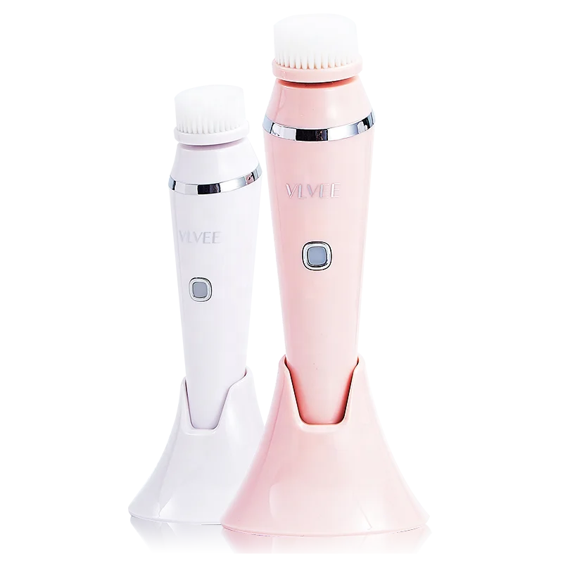 Waterproof USB Rechargeable Vibrate Exfoliate Sonic Electric Facial Cleansing Brush Facial Cleansing Silicone Face Brush