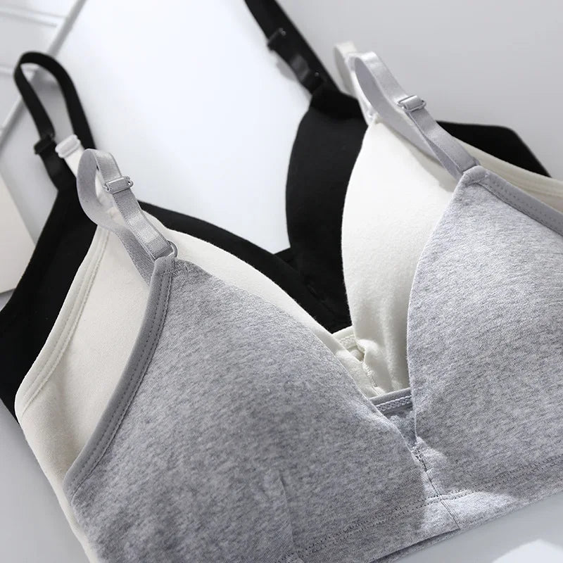 Seamless Bras For Women Push Up Bra Tops Non-Wire Brassiere Sexy Lingerie Comfort Bra V Neck Solid Color Underwear