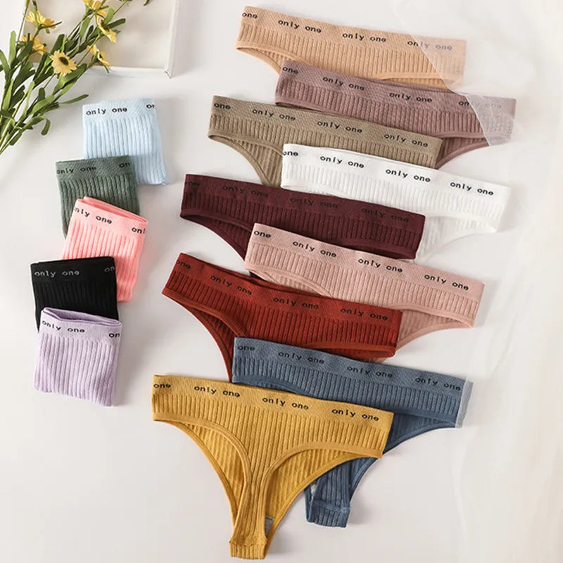 1PC Seamless G-String Panties Women's Underwear Female Underpants T-back Letter Belt Comfort Sexy Lingerie Shapewear Thongs